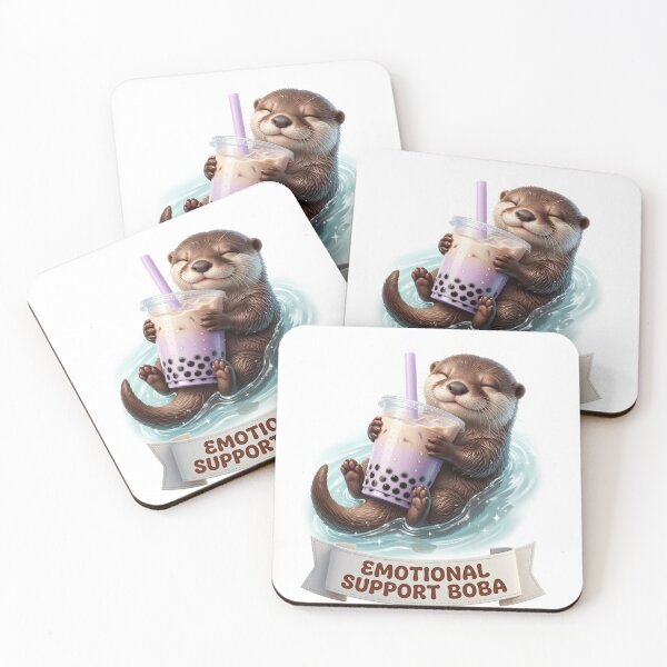 Item preview, Emotional Support Boba Cute Otter designed and sold by LaunchLabs26.