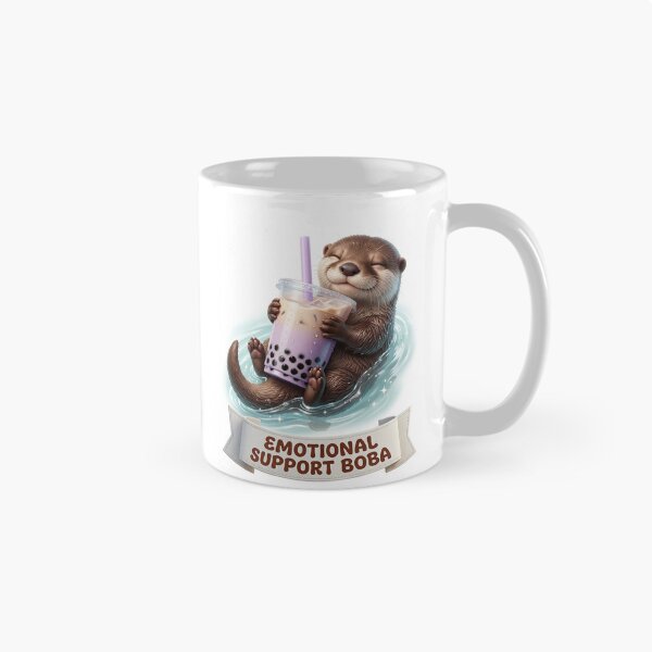 Item preview, Emotional Support Boba Cute Otter designed and sold by LaunchLabs26.