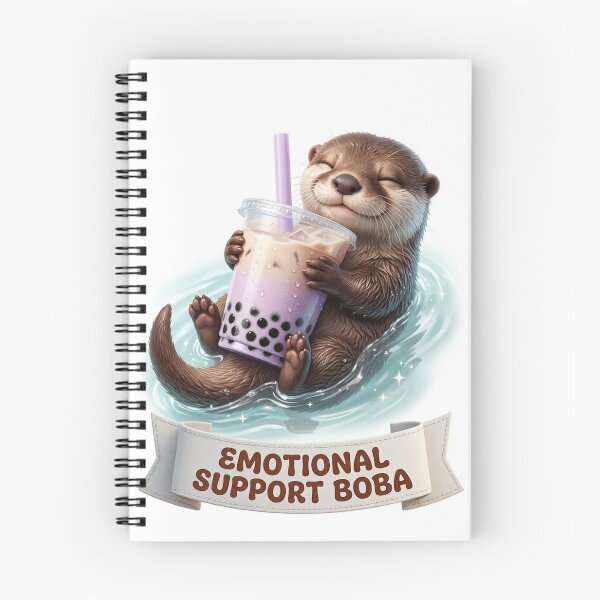 Item preview, Emotional Support Boba Cute Otter designed and sold by LaunchLabs26.