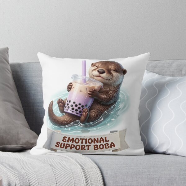 Item preview, Emotional Support Boba Cute Otter designed and sold by LaunchLabs26.