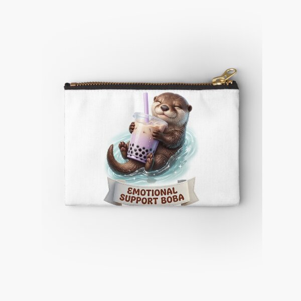 Item preview, Emotional Support Boba Cute Otter designed and sold by LaunchLabs26.