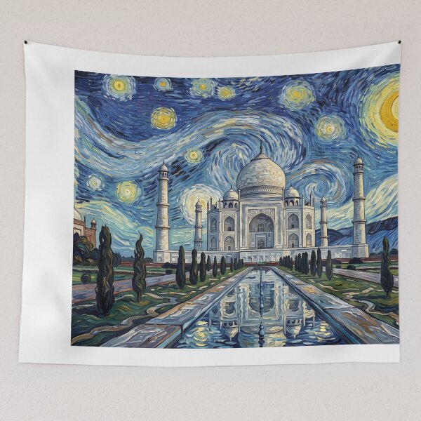 Item preview, Taj Mahal Starry Night Historical Landscape designed and sold by Bad-Decisions-Designs.