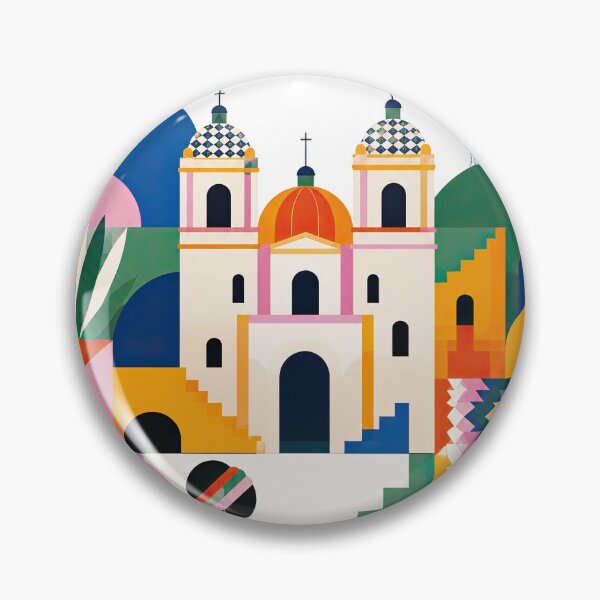 Item preview, Colorful geometric illustration of Oaxaca, Mexico featuring cath designed and sold by ckybe.