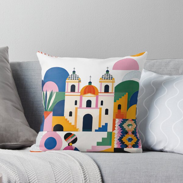 Item preview, Colorful geometric illustration of Oaxaca, Mexico featuring cath designed and sold by ckybe.