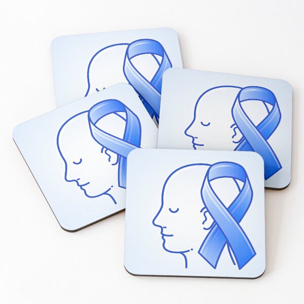 Item preview, A calm face outline with a blue ribbon designed and sold by ckybe.