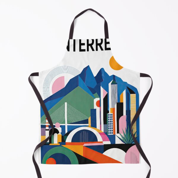 Item preview, Colorful geometric illustration of Monterrey, Mexico, featuring designed and sold by ckybe.