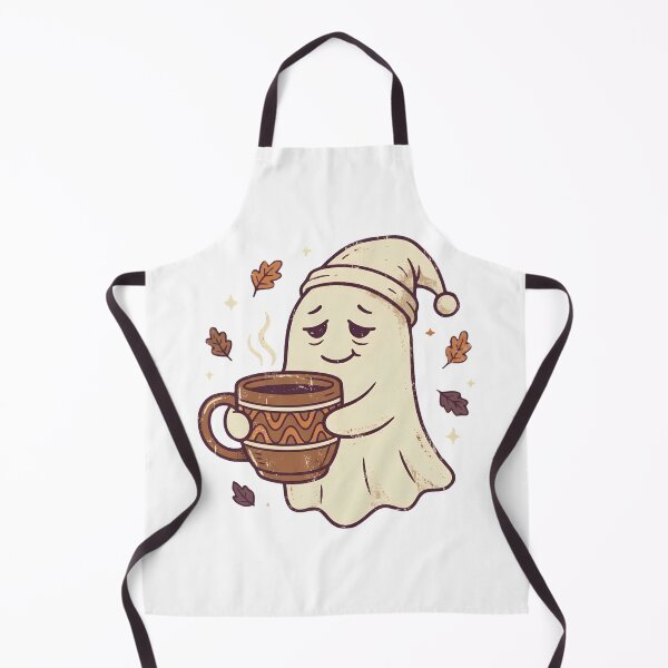Item preview, Cute Sleepy Ghost in Nightcap Holding Cozy Autumn Mug designed and sold by abdelski.