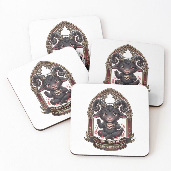 Item preview, Don't Tempt Me I Do Bad Things For Free Funny Goth Baphomet designed and sold by LaunchLabs26.