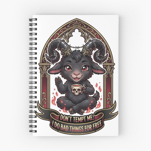 Item preview, Don't Tempt Me I Do Bad Things For Free Funny Goth Baphomet designed and sold by LaunchLabs26.