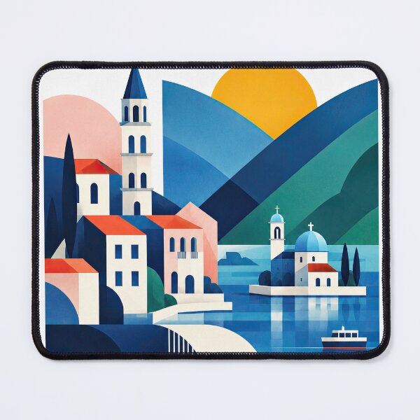 Item preview, Stylized travel poster depicting Perast, Montenegro, with a designed and sold by ckybe.