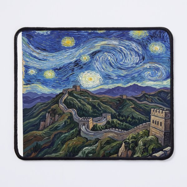 Item preview, Great Wall of China Starry Night Historical Landscape designed and sold by Bad-Decisions-Designs.