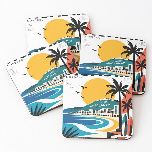 Item preview, Retro travel poster depicting Agadir, Morocco, with a designed and sold by ckybe.