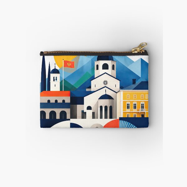 Item preview, Colorful geometric poster illustrating Cetinje, Montenegro, with designed and sold by ckybe.