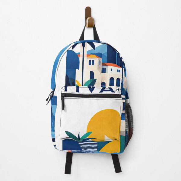 Item preview, Stylized geometric travel poster depicting Tivat, Montenegro, wi designed and sold by ckybe.