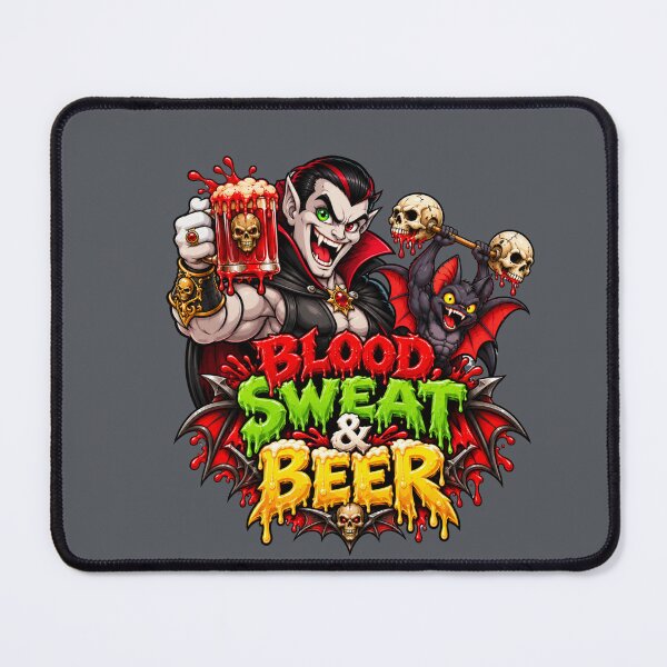 Item preview, Blood, Sweat & Beer – Funny Dracula Halloween Gym designed and sold by Aimetoi.