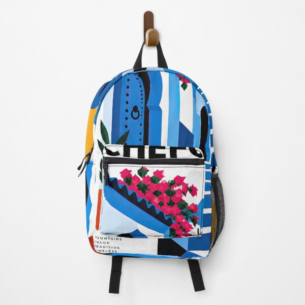 Item preview, Colorful illustrated poster of Chefchaouen, Morocco, showing blu designed and sold by ckybe.