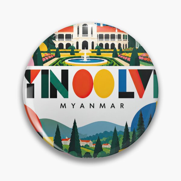 Item preview, Colorful travel poster illustration featuring Pyin Oo Lwin, designed and sold by ckybe.