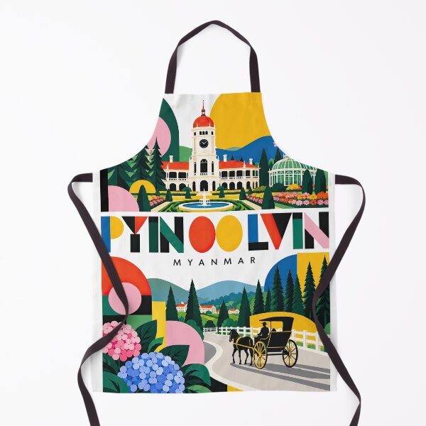 Item preview, Colorful travel poster illustration featuring Pyin Oo Lwin, designed and sold by ckybe.