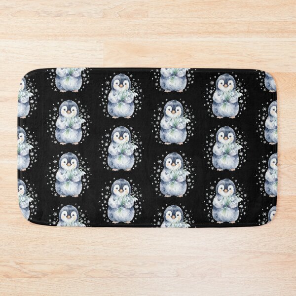 Item preview, Cute Watercolor Baby Penguin With Snowdrops designed and sold by bvdesignart.