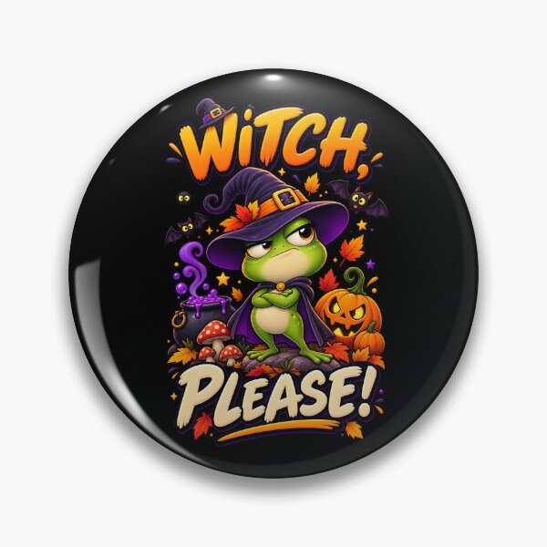 Item preview, Witch Please Funny Halloween Frog designed and sold by Yomere.