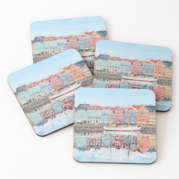 Item preview, Copenhagen Denmark Cityscape – Scandinavian Wall Art designed and sold by POSTERIOCREW.