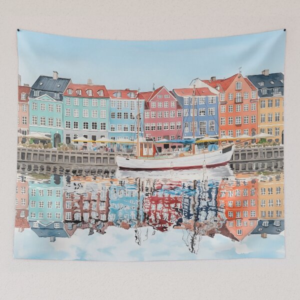 Item preview, Copenhagen Denmark Cityscape – Scandinavian Wall Art designed and sold by POSTERIOCREW.
