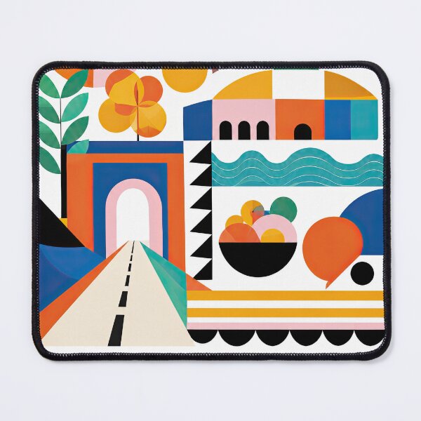 Item preview, Colorful geometric Nepal travel poster featuring a stylized designed and sold by ckybe.