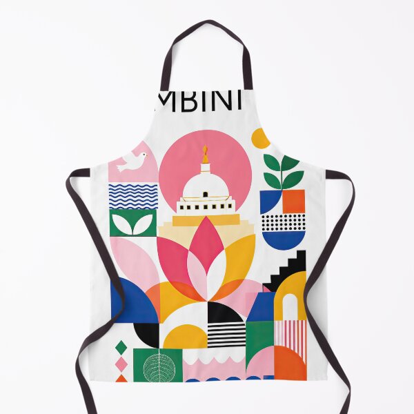 Item preview, Colorful geometric illustration of Lumbini, Nepal, featuring a designed and sold by ckybe.