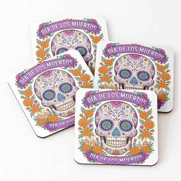Item preview, Día de los Muertos Sugar Skull Calavera Marigold Sticker designed and sold by Gurrteg.