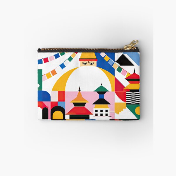 Item preview, Colorful geometric illustration of Kathmandu, Nepal featuring st designed and sold by ckybe.