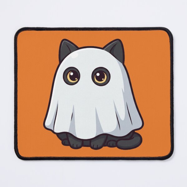 Item preview, Black Cat in a Ghost Costume designed and sold by Rariks.