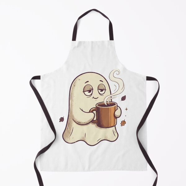 Item preview, Cute Sleepy Ghost Sipping Coffee with Curling Steam Design designed and sold by abdelski.