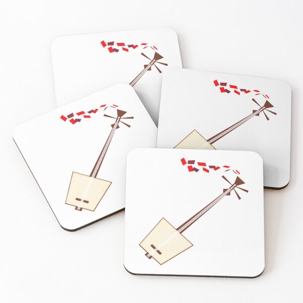 Item preview, While My Shamisen Gently Weeps (Red) designed and sold by lilahhu-tchins.
