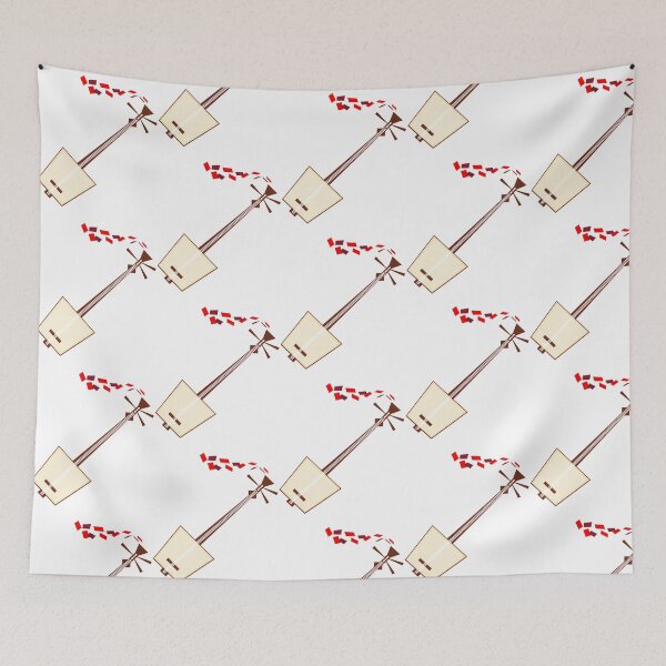 Item preview, While My Shamisen Gently Weeps (Red) designed and sold by lilahhu-tchins.