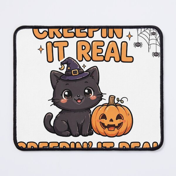 Item preview, Creepin It Real Funny Halloween Black Cat Sticker designed and sold by Gurrteg.