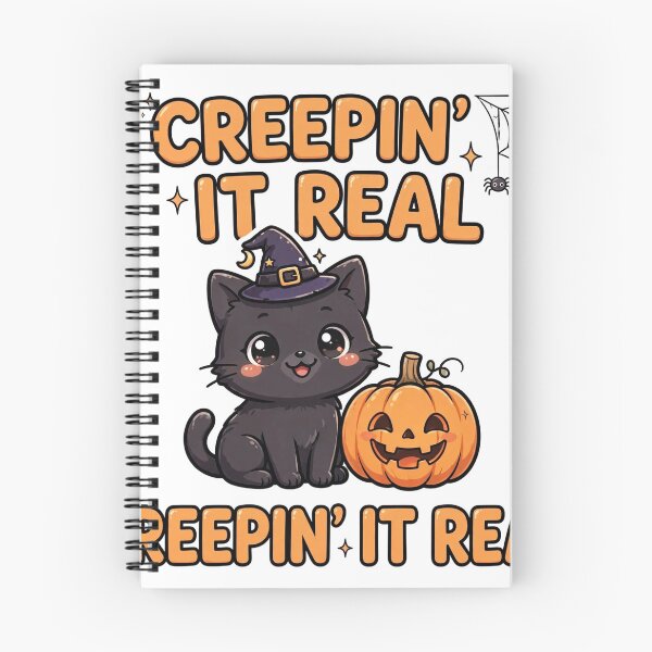 Item preview, Creepin It Real Funny Halloween Black Cat Sticker designed and sold by Gurrteg.