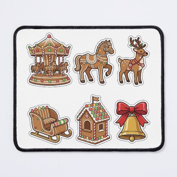 Item preview, Gingerbread Carousel Christmas Sticker Pack - Sweet Amusement Set designed and sold by SimpleP.