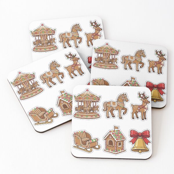 Item preview, Gingerbread Carousel Christmas Sticker Pack - Sweet Amusement Set designed and sold by SimpleP.