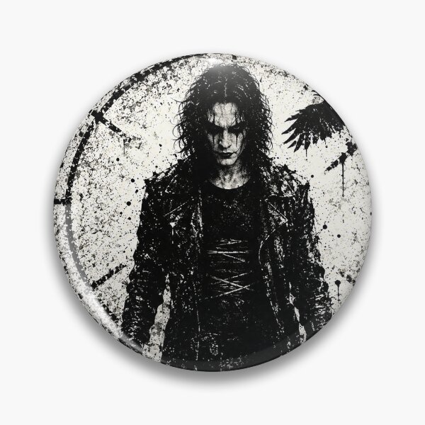 Item preview, Eric Draven – The Crow Gothic Black & White Art Print designed and sold by ConorKeeganArt.