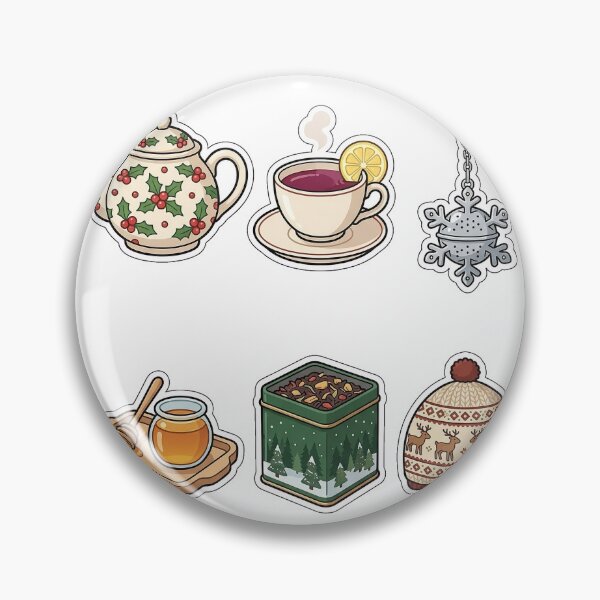 Item preview, Cozy Winter Tea House Sticker Pack - Festive Teaware Favorites designed and sold by SimpleP.