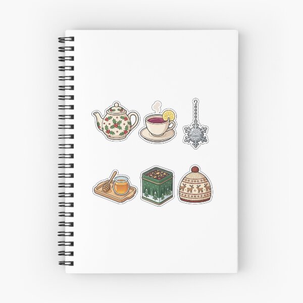 Item preview, Cozy Winter Tea House Sticker Pack - Festive Teaware Favorites designed and sold by SimpleP.