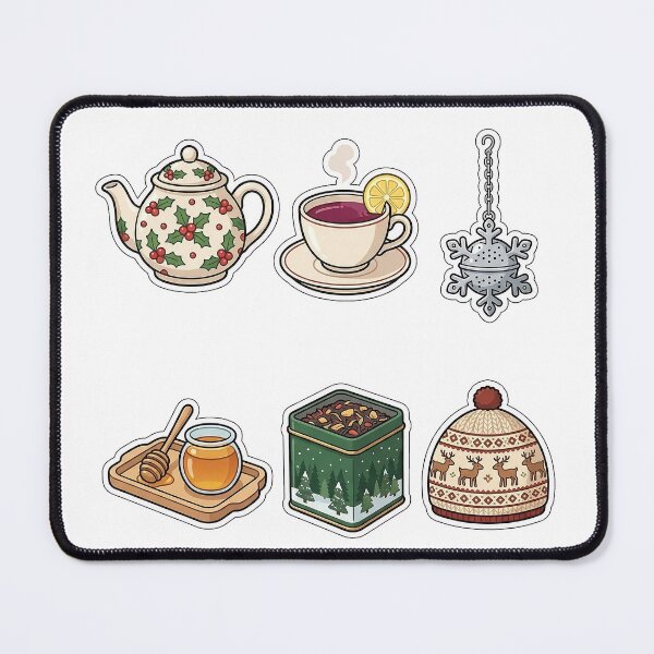 Item preview, Cozy Winter Tea House Sticker Pack - Festive Teaware Favorites designed and sold by SimpleP.