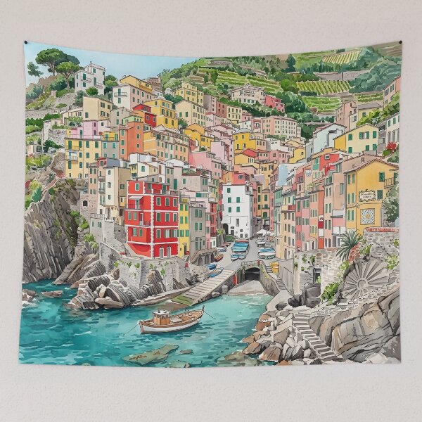Item preview, Cinque Terre Italy Coastal Wall Art – Italian Riviera designed and sold by POSTERIOCREW.