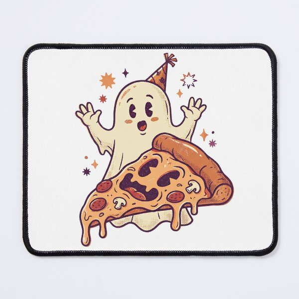 Item preview, Funny Party Ghost with Halloween Jack-O-Lantern Pizza Slice designed and sold by abdelski.