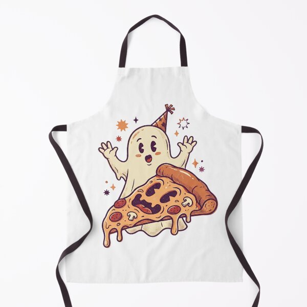 Item preview, Funny Party Ghost with Halloween Jack-O-Lantern Pizza Slice designed and sold by abdelski.