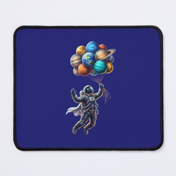 Item preview, Astronaut Holding Planet Balloons Surreal Space Galaxy designed and sold by ArtivaaStudio.