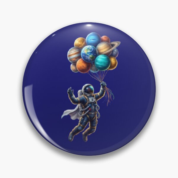 Item preview, Astronaut Holding Planet Balloons Surreal Space Galaxy designed and sold by ArtivaaStudio.