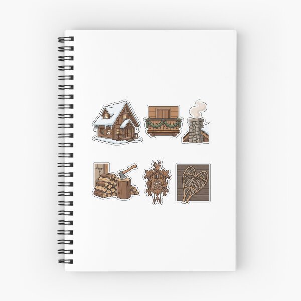 Item preview, Alpine Winter Chalet Sticker Pack - Mountain Cabin Scenery Set designed and sold by SimpleP.