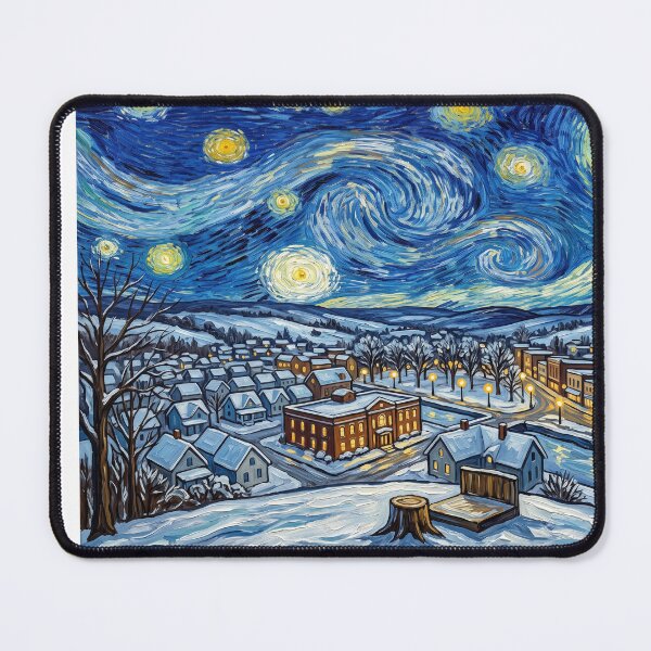 Item preview, Punxsutawney Starry Night Historical Landscape designed and sold by Bad-Decisions-Designs.