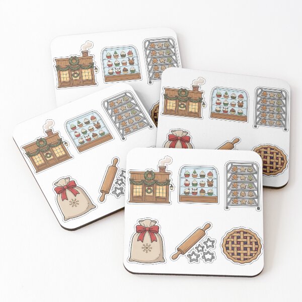 Item preview, Christmas Village Bakery Sticker Pack - Festive Pastry Storefront Set designed and sold by SimpleP.